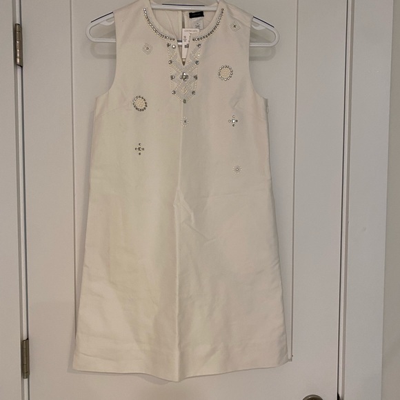 J. Crew Other - J Crew Girls White Sleeveless Dress Size 14